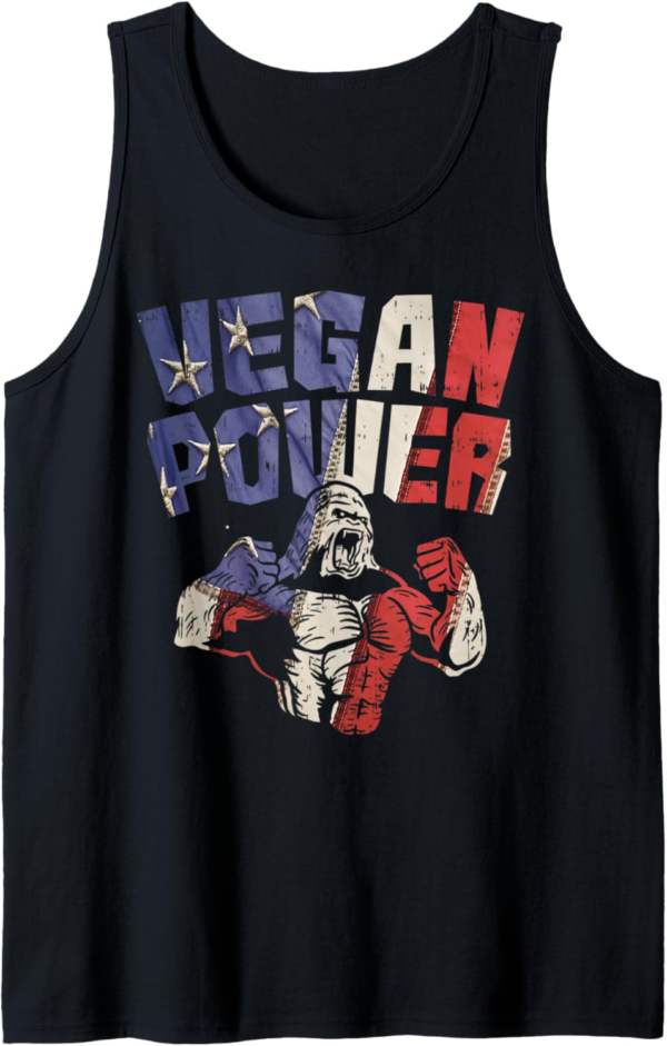 Vegan Power Gorilla Funny Workout Gym Fitness Raw Food Lover... - Image 2